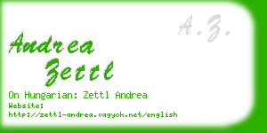 andrea zettl business card